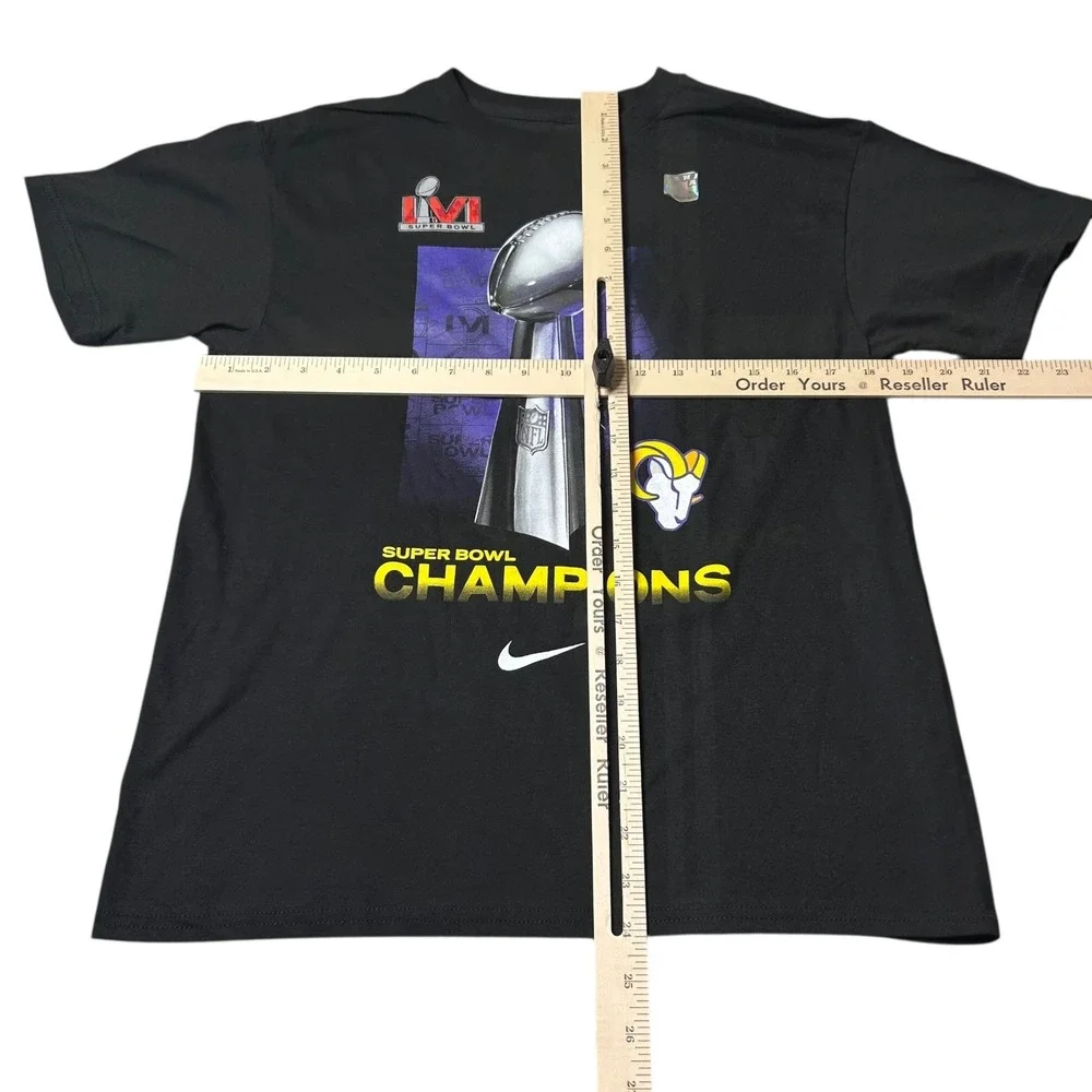 NEW Nike Los Angeles‎ Rams Super Bowl LVI Champions T Shirt Kids Size L 14 16